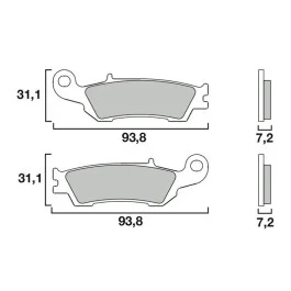 Plaquettes de frein Brembo Métal Fritté Racing (07YA47SX) Yamaha Outlet