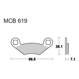 Plaquettes de frein avant / arrière TRW Standar (MCB619) Polaris / Aeon Gyors kiszállítás