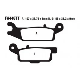 Árengedmény Plaquettes de frein arrière droit EBC Standar (FA446TT) Yamaha