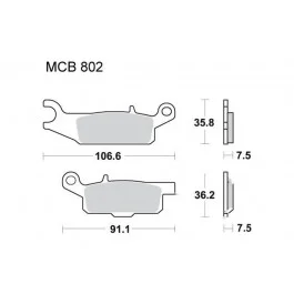 Olcsó Plaquettes de frein avant droit TRW Sintered Off Road (MCB802SI) Yamaha