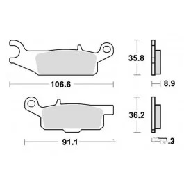 Biztonságos vásárlás Plaquettes de frein arrière droit TRW Sintered Off Road (MCB804SI) Yamaha