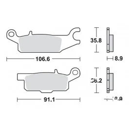 Azonnal elérhető Plaquettes de frein arrière TRW Sintered Off Road (MCB803SI) Yamaha