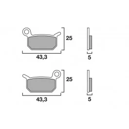 Plaquettes de frein Brembo Métal Fritté Racing (07GR70SX) KTM / Husqvarna / Gas Gas Azonnali szállítás