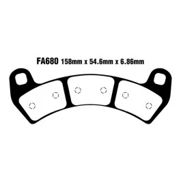 Akció Plaquettes de frein avant EBC Sintered R (FA680R) Polaris