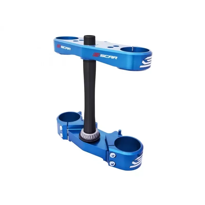 Olcsó Té de fourche SCAR Offset 25mm bleu Kawasaki KX85/100