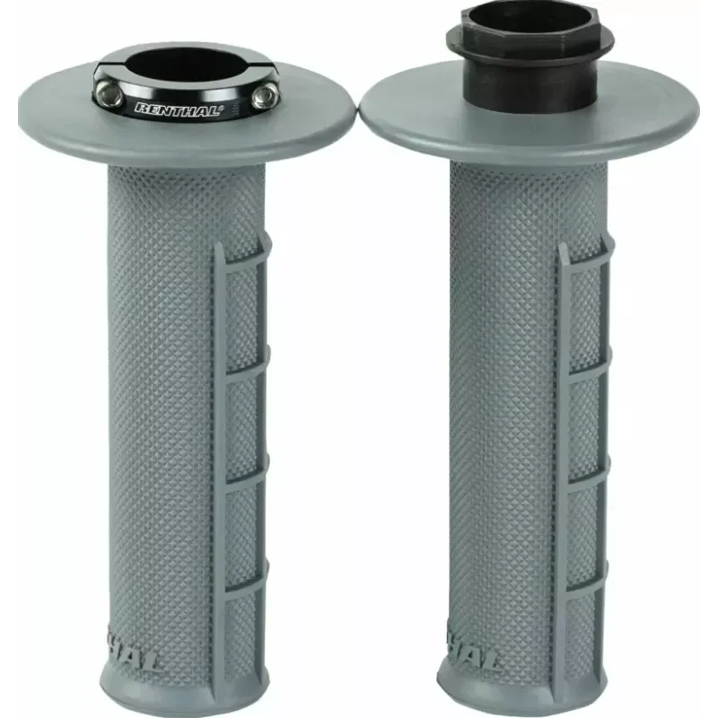 Poignées RENTHAL MX Lock-On medium - semi-gaufré G235 - couleur Noir/GRIS Rendeld meg most