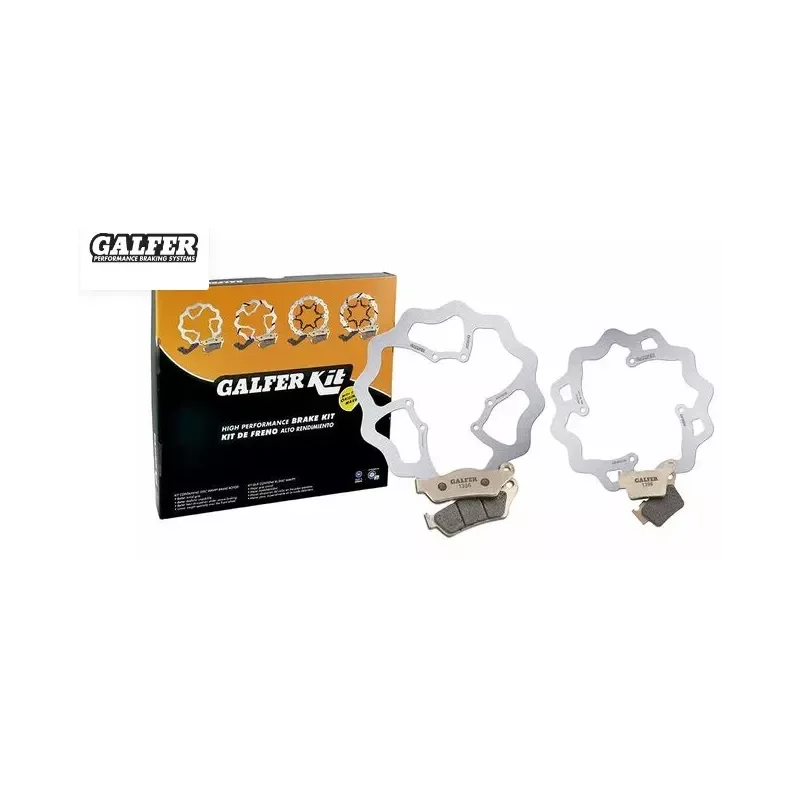 Gyors kiszállítás Pack kit disque avant et arrière avec plaquettes av/ar GALFER YZ/F