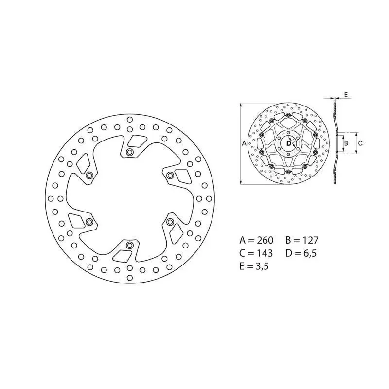 Biztonságos fizetés disque avant BREMBO oro rond KTM SX/F - EXC/F, TC/FC, TE/FE, EC/F et MC/F