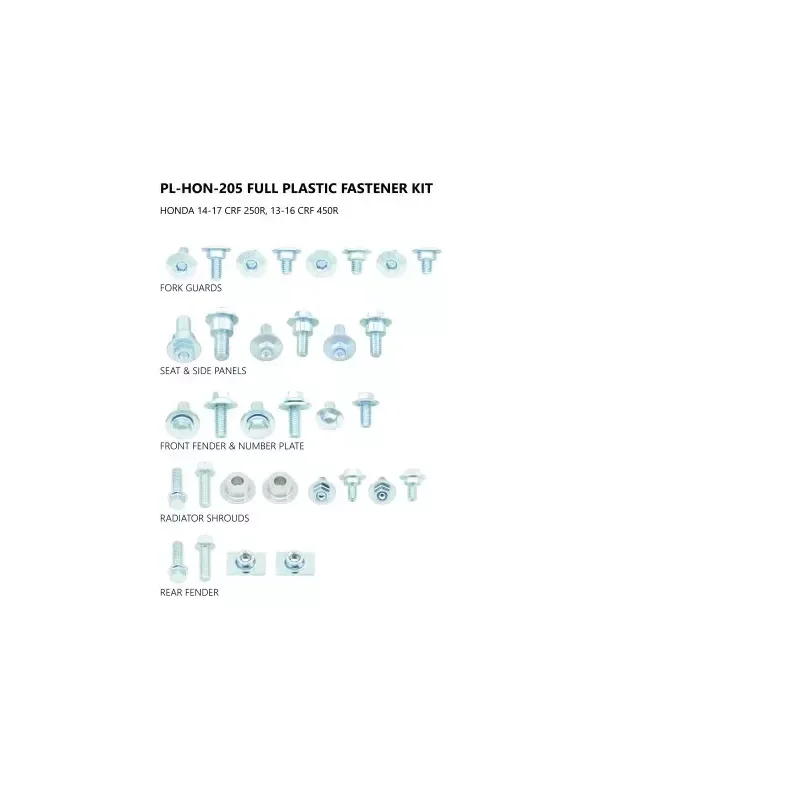 Kit visserie plastiques UFO Honda 250 CRF 14-17 450 CRF 13-16 Kedvezmény