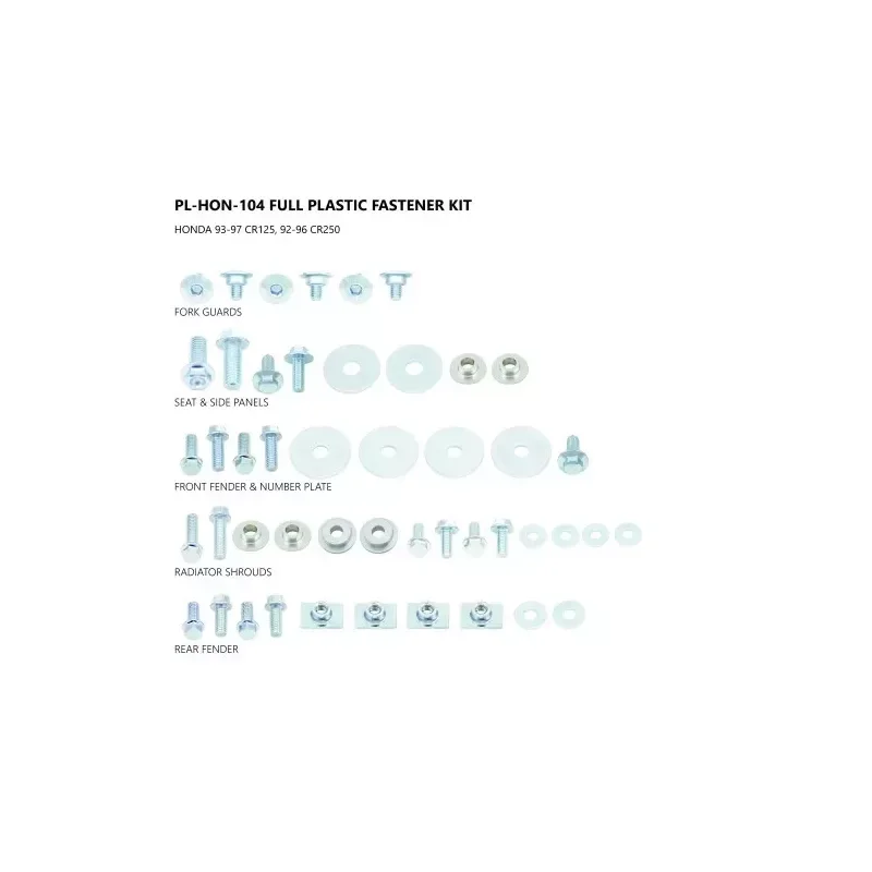 Végkiárusítás Kit visserie plastiques UFO Honda 250 CR 92-96 125 CR 93-97