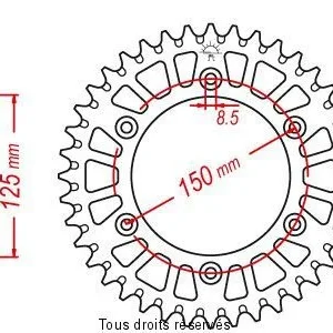 Ajánlat Couronne Alu TT Esjot Couleur Husaberg-Husqvarna-KTM Vendue sous Blister
