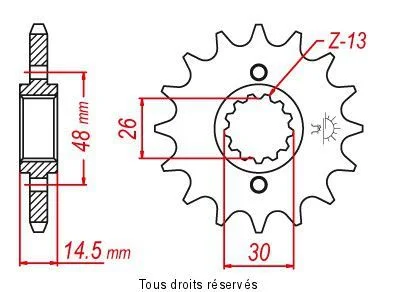Vedd meg online Pignon Esjot Honda Vendu sous Blister