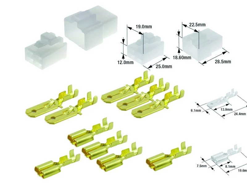 Legjobb ár Kit connecteurs électriques type 250 avec 4 fiches blocs mâle et femelle