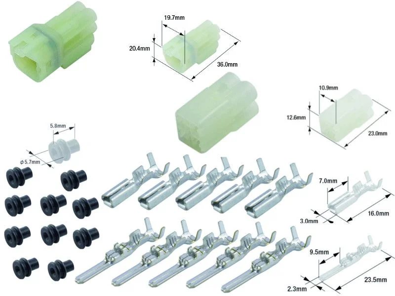 Expressz kézbesítés Kit connecteurs électriques étanches type 090 FRSH avec 4 fiches blocs mâle et femelle