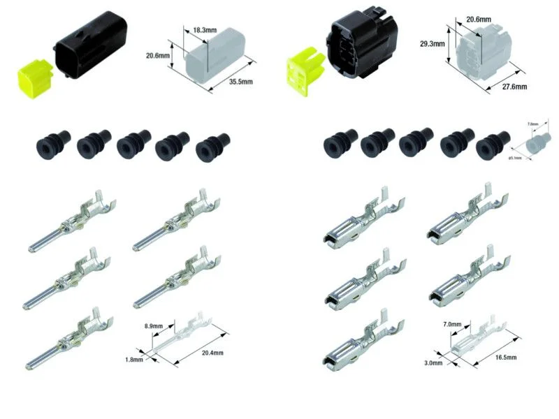 Kit connecteurs électriques étanches type 070 FRA avec 4 fiches blocs mâle et femelle Újdonság
