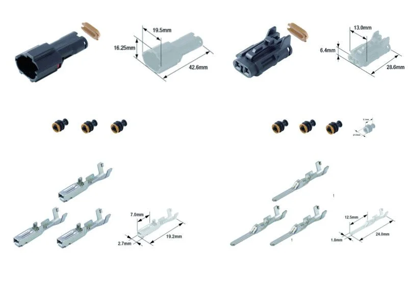 Ne maradj le Kit connecteurs électriques étanches type 070 FRY avec 2 fiches blocs mâle et femelle