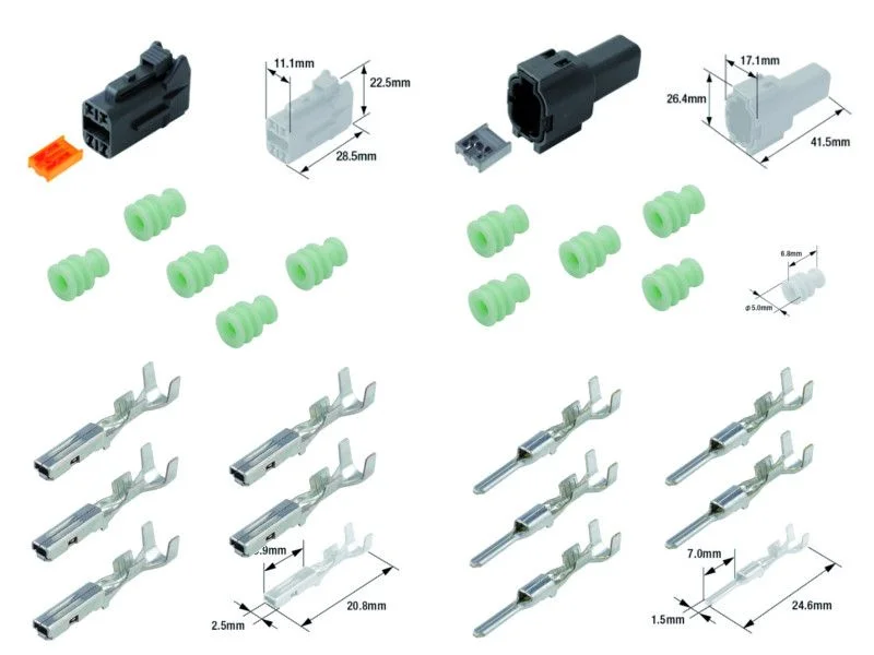 Rendeld meg most Kit connecteurs électriques étanches type 060 FRM avec 4 fiches blocs mâle et femelle