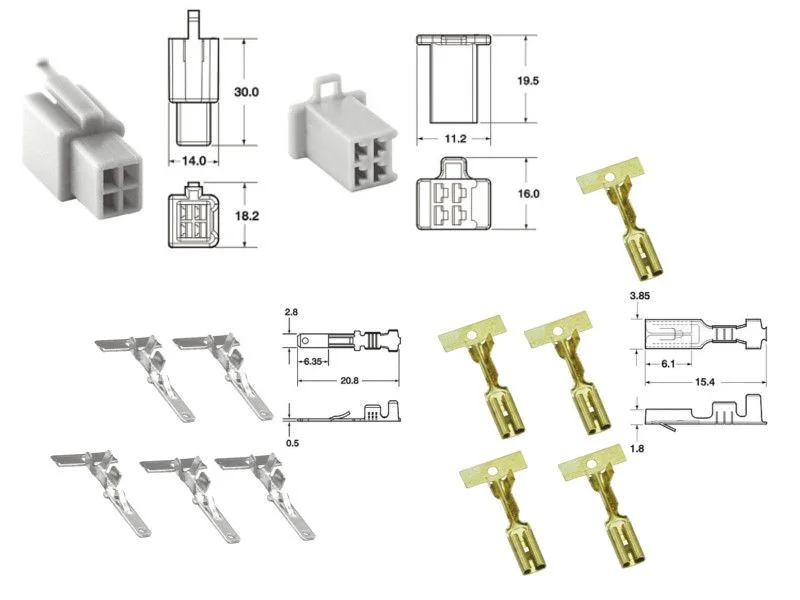 Korlátozott ajánlat Kit de connexion type 110ML non étanche à 4 voies, bloc mâle et femelle