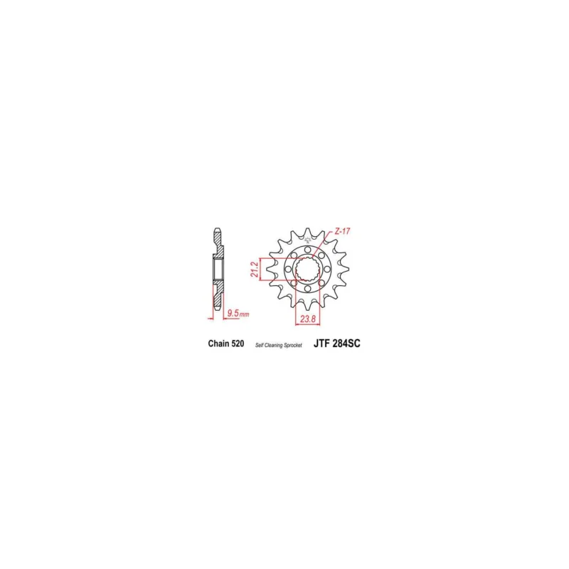 Pignon JT acier anti-boue type 284 pas 520 13 dents HONDA CR 250 1998-08 Különleges ajánlat