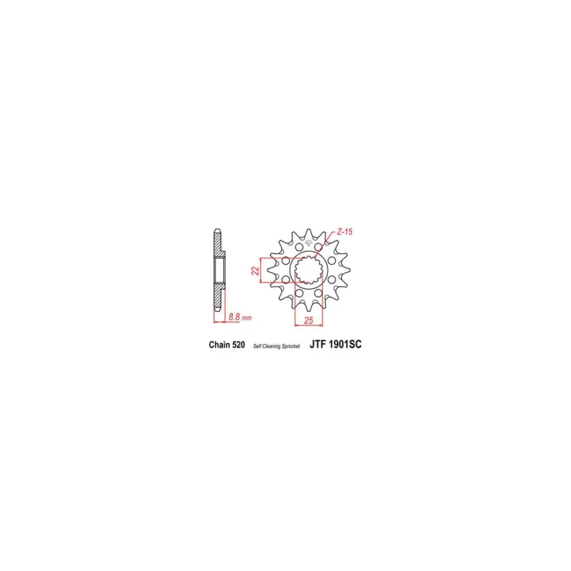 Exkluzív ajánlat Pignon JT acier anti-boue type 1901 pas 520 13 dents KTM SXF-250 2006-24