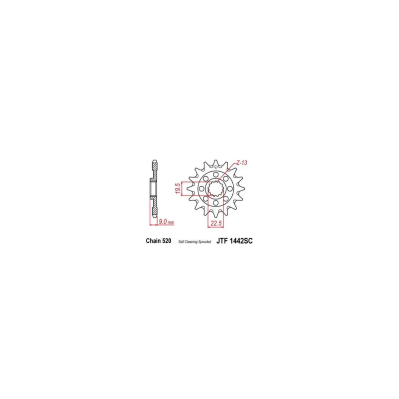 Akció Pignon JT acier anti-boue type 1442 pas 520 13 dents SUZUKI RMZ-250 2013-18