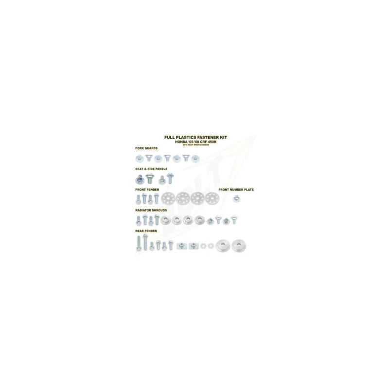 Vedd meg online Kit vis complet de plastiques carénage Bolt Honda CRF 450 2005-08