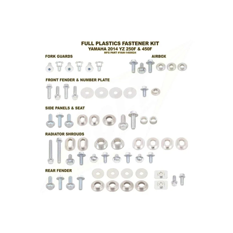 Legnépszerűbb Kit vis complet de plastiques carénage Bolt Yamaha YZF 250 2014-18