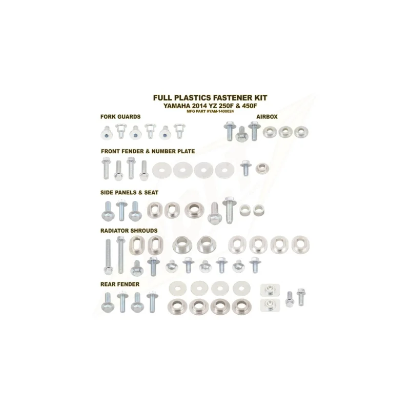 Kit vis complet de plastiques carénage Bolt Yamaha YZF 450 2014-17 Szezonális akció