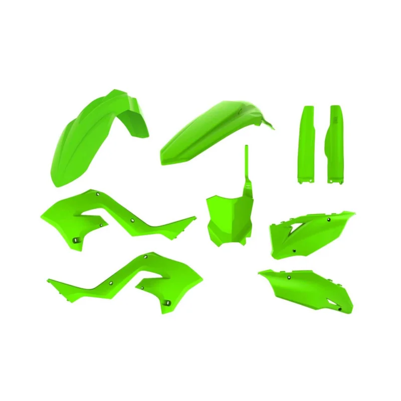 Akciós ár KIT PLASTIQUES CARENAGE RESTYLÉ COMPLET POLISPORT VERT CITRON 125 250 KX 2003-08