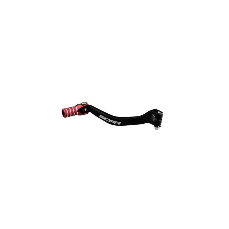 SÉLECTEUR DE VITESSE SCAR NOIR MAT EMBOUT ROUGE HONDA CRF 450 2005-16 Nézd meg most