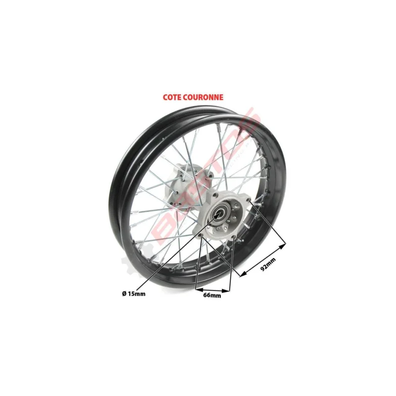 Szuper akció ROUE ARRIERE DIAMÈTRE 12‘ AXE DE 15 MM BASTOS 125 140 150