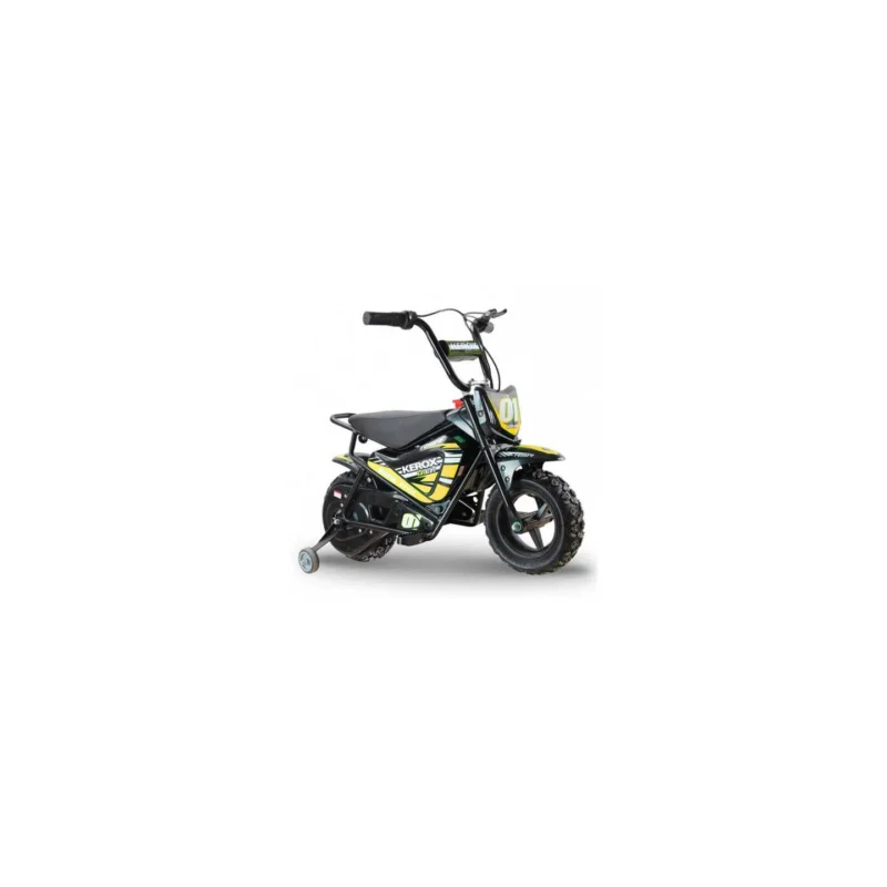 Olcsó MOTO ELECTRIQUE ENFANT PIT DIRT BIKE KEROX 250W E-FAT KIDS JAUNE