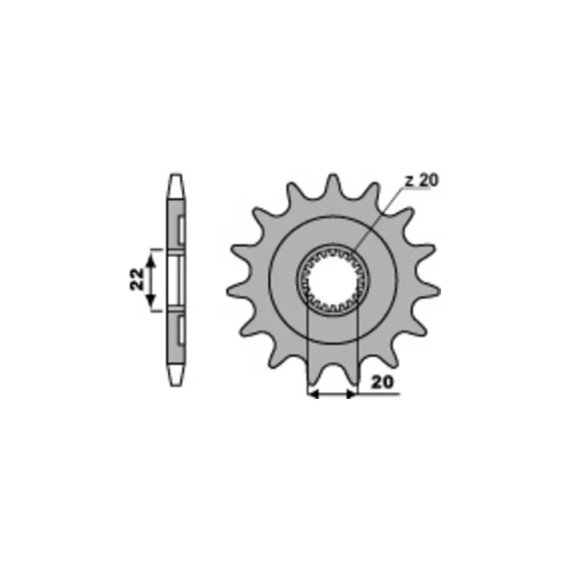 Olcsóbb Pignon PBR acier pas 520 YAMAHA YZ-125 2005-25