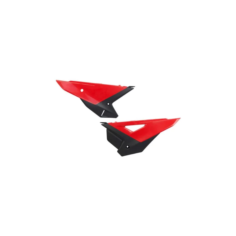 Szezonális akció PLAQUES PLASTIQUES CARENAGE LATERALES UFO COULEUR ORIGINE ROUGE NOIR HONDA CRF 250 450 2025