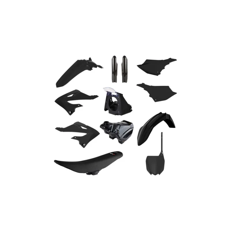 Gyors szállítás KIT PLASTIQUES CARENAGE POLISPORT RESTYLÉ NOIR YAMAHA YZ 125 250 2002-2021