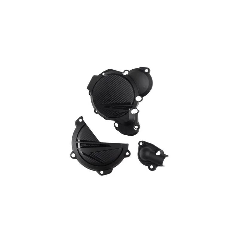 KIT DE PROTECTIONS DE MOTEUR POLISPORT NOIR KTM EXC 250 300 ET HUSQVARNA TE 250 300 2024-2025 Expressz kézbesítés